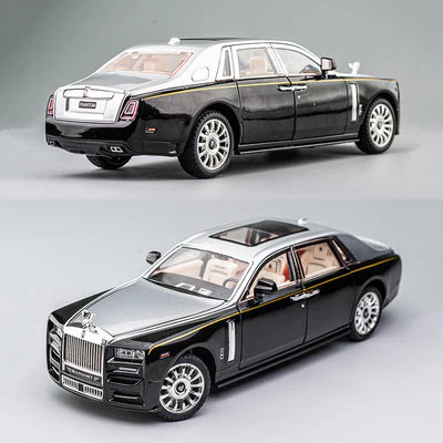 Rolls-royce Phantom Black Scale Model Diecast Metalcar - All Size